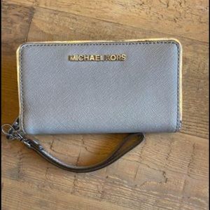 Grey Michael Kors Wristlet